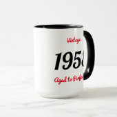 1958 oud tot perfectie 60 verjaardagsfeestje mok (Voorkant rechts)