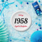  1958 oud tot perfectie 60 verjaardagsfeestje papieren bordje (Feest)