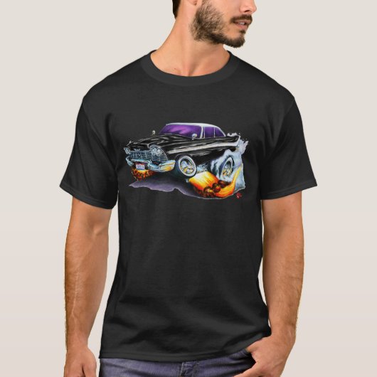 1958 Plymouth Fury Black Car T-shirt (Voorkant)