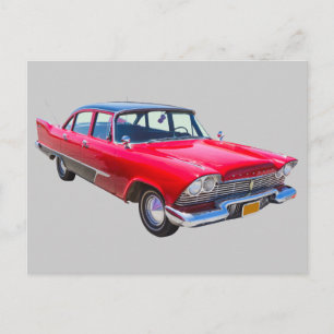 1958 Plymouth Savoy Classic Antiek Car Briefkaart