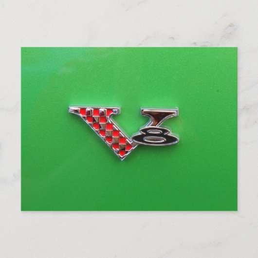 1958 Plymouth V8 Briefkaart (Voorkant)