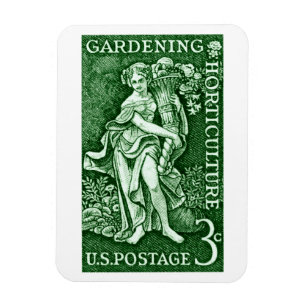 1958 Tuinieren + Tuinbouw Stempel Magneet
