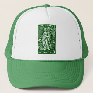 1958 Tuinieren + Tuinbouw Stempel Trucker Pet
