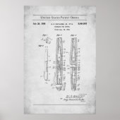 1958 US Patent 2844902 - Vulpen Pistol Poster (Voorkant)