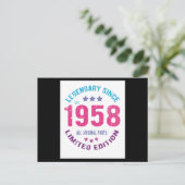 1958 Verjaardag Vintage Briefkaart (Staand voorkant)