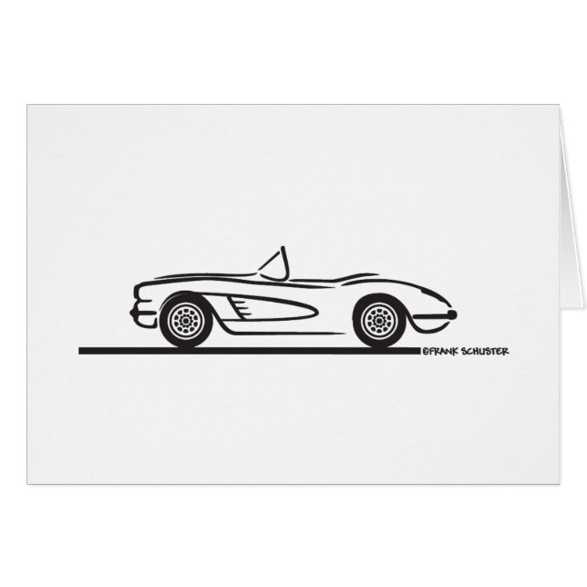 1959 1960 Chevrolet Corvette (Voorkant Horizontaal)