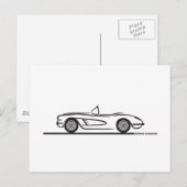 1959 1960 Chevrolet Corvette Briefkaart (Voorkant / Achterkant)