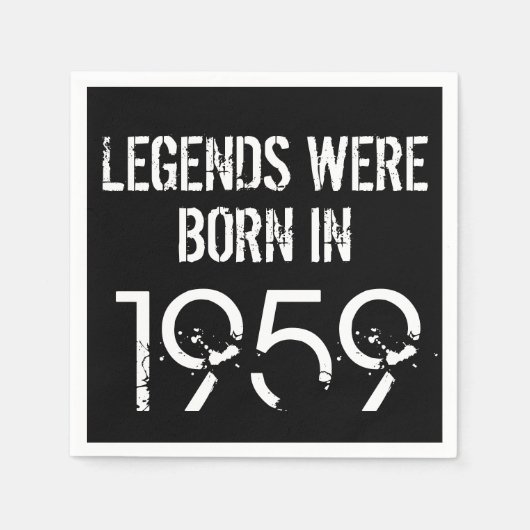 1959 60ste verjaardag jaar Papier servet (Voorkant)