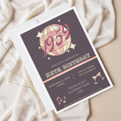  1959 65e 66e verjaardag retro Uitnodiging