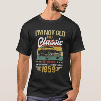  1959 auto niet oud Im Klassieke 63x zondagdag T-shirt