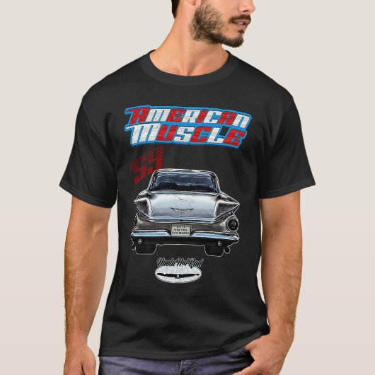 1959,Bel Invicta,Electra,Rockabilly,rusty car,dist T-shirt (Voorkant)