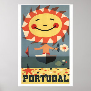 1959 Bezoek Portugal Vintage Stijl Reisposter Poster