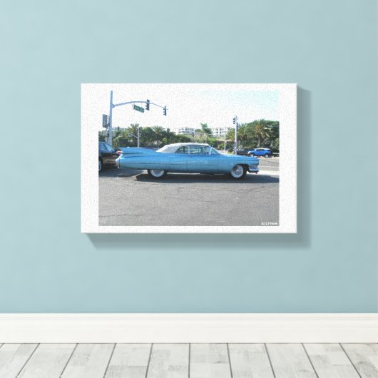 1959 Cadillac Canvas Afdruk (Insitu (Houten vloer))