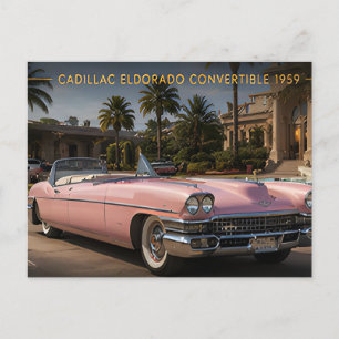 1959 Cadillac Eldorado Cabriolet Antiek Briefkaart