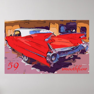 1959-Cadillac gladde stroom Poster