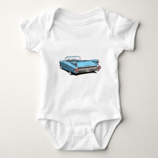1959 Cadillac Lt Blue Car Romper (Voorkant)