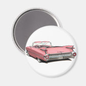 1959 Cadillac Roze auto Magneet (Voorkant / Achterkant)