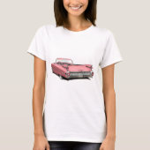 1959 Cadillac Roze auto T-shirt (Voorkant)