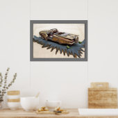 1959 Chevy Impala, junkyard Car, klassieke car, ar Poster (Keuken)