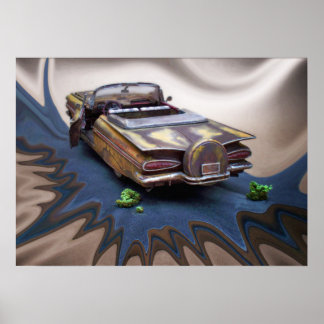 1959 Chevy Impala, junkyard Car, klassieke car, ar Poster