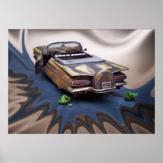 1959 Chevy Impala, junkyard Car, klassieke car, ar Poster (Voorkant)