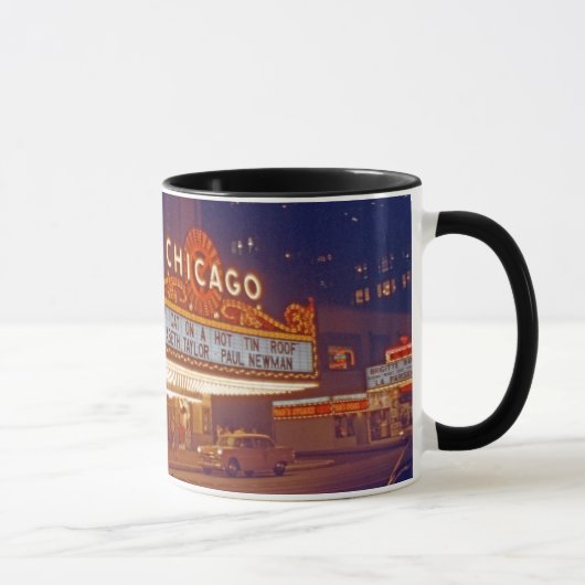 1959 Chicago Theatere Foto op Coffee-Mok Mok (Rechts)