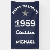 1959 Classic 60e verjaardag viering Spandoek (Verticaal)