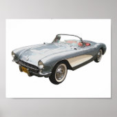 1959 Corvette cabriolet Poster (Voorkant)