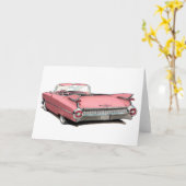 1959 de Roze Auto van Cadillac Kaart (Gele Bloem)