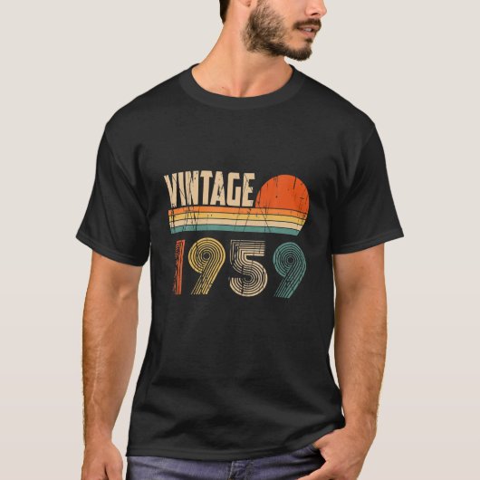  1959 Funny 63 jaar oude Kinder Mannen Vrouwen 63R T-shirt (Voorkant)