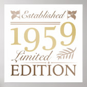 1959 Geboortedag van de vrouw Poster (Voorkant)