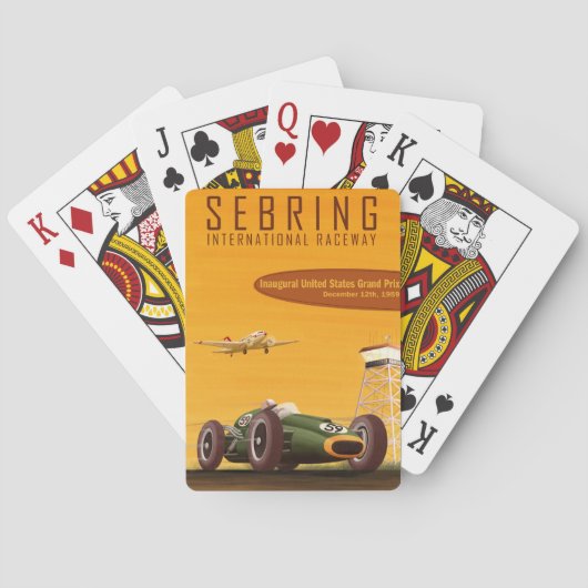 1959 Grand Prix-speelkaarten van de Verenigde Stat Pokerkaarten (Achterkant)