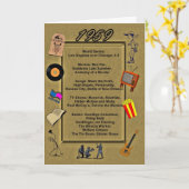 1959 Great Events Birthday Card Kaart (Gele Bloem)