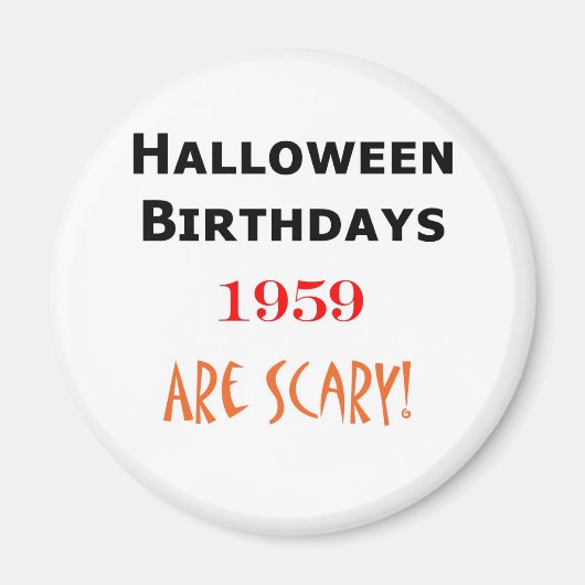 1959 Halloween Verjaardag Magneet (Voorkant)