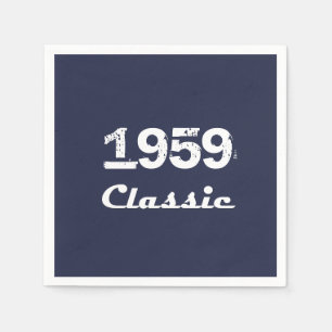 1959 Klassiek 60e Verjaardagsfeestje Servet