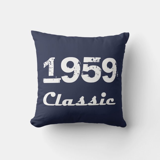 1959 Klassieke 60e Verjaardagsviering Kussen (Voorkant)