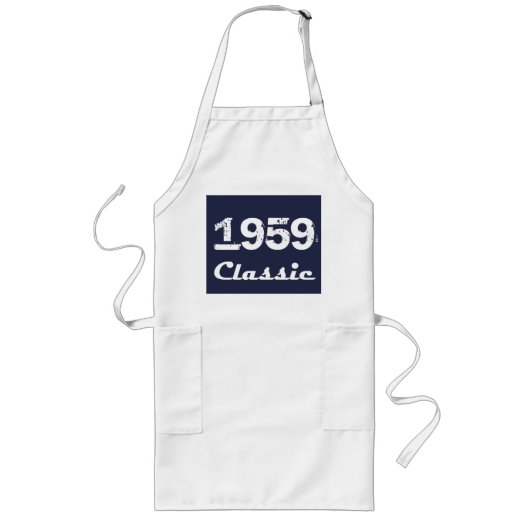 1959 Klassieke 60e verjaardagsviering Lang Schort (Voorkant)