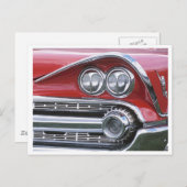  1959 Klassieke autogrillfoto Briefkaart (Voorkant / Achterkant)