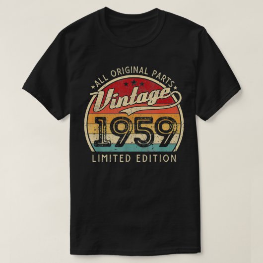  1959 Limited Edition 63 Years Old 63rd Bir T-shirt (Design voorkant)