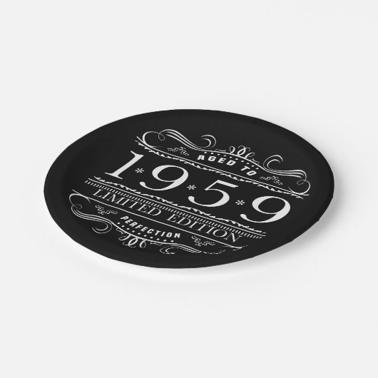 1959 Limited Edition Birthday Papieren Bordje (Gekanteld)
