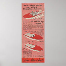 1959 Lone Star Boats AD Poster