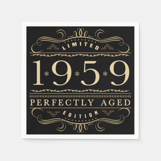 1959 Perfectly Aged 60th Birthday Servet (Voorkant)