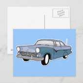 1959 retro blu briefkaart (Voorkant / Achterkant)