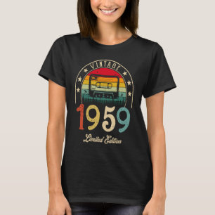 1959 Retro Cassette 1959 63rd Birthday 63 T-shirt