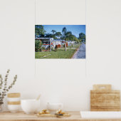 1959 Retro Trailer Park St. Petersburg Florida Poster (Keuken)