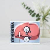 1959 Solex Powered Bicycle Adverteren Poster Briefkaart (Staand voorkant)