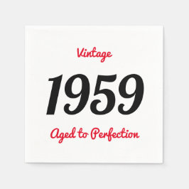  1959 tot in de perfectie 60 verjaardagsfeest servet