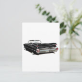 1959 Zwarte Cadillac-auto Briefkaart (Staand voorkant)