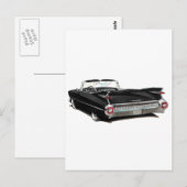 1959 Zwarte Cadillac-auto Briefkaart (Voorkant / Achterkant)