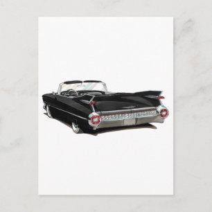 1959 Zwarte Cadillac-auto Briefkaart